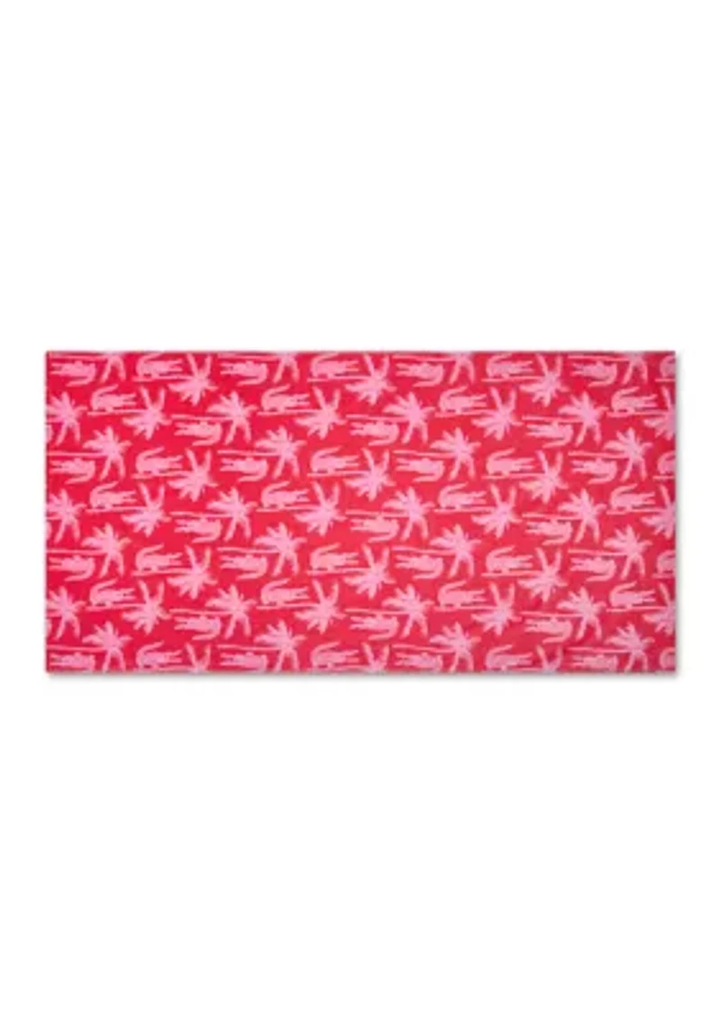 Lacoste Allover Croc Palm Beach Towel