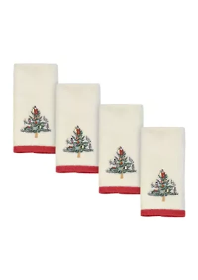 Christmas Tree Embroidered 4 Fingertip Set