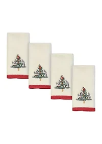Christmas Tree Embroidered 4 Fingertip Set