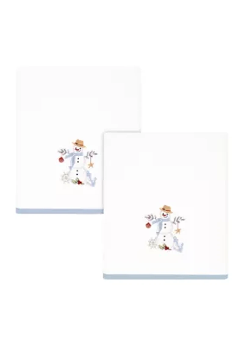 Coastal Snowman 2 Bath Towel Set