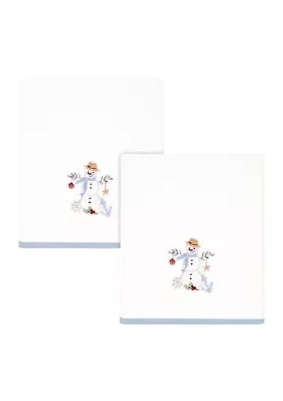 Coastal Snowman 2 Bath Towel Set