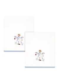 Coastal Snowman 2 Bath Towel Set