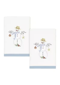 Coastal Snowman 2 Hand Towel Set