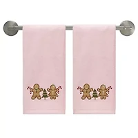 Gingerbread People 2-Pack Hand Towel Set