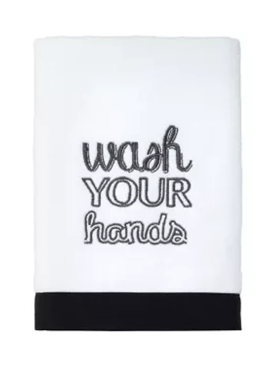 Chalk it Up White Hand Towel