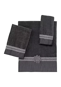 Braided Cuff Granite 3-Piece Decorative Towel Set