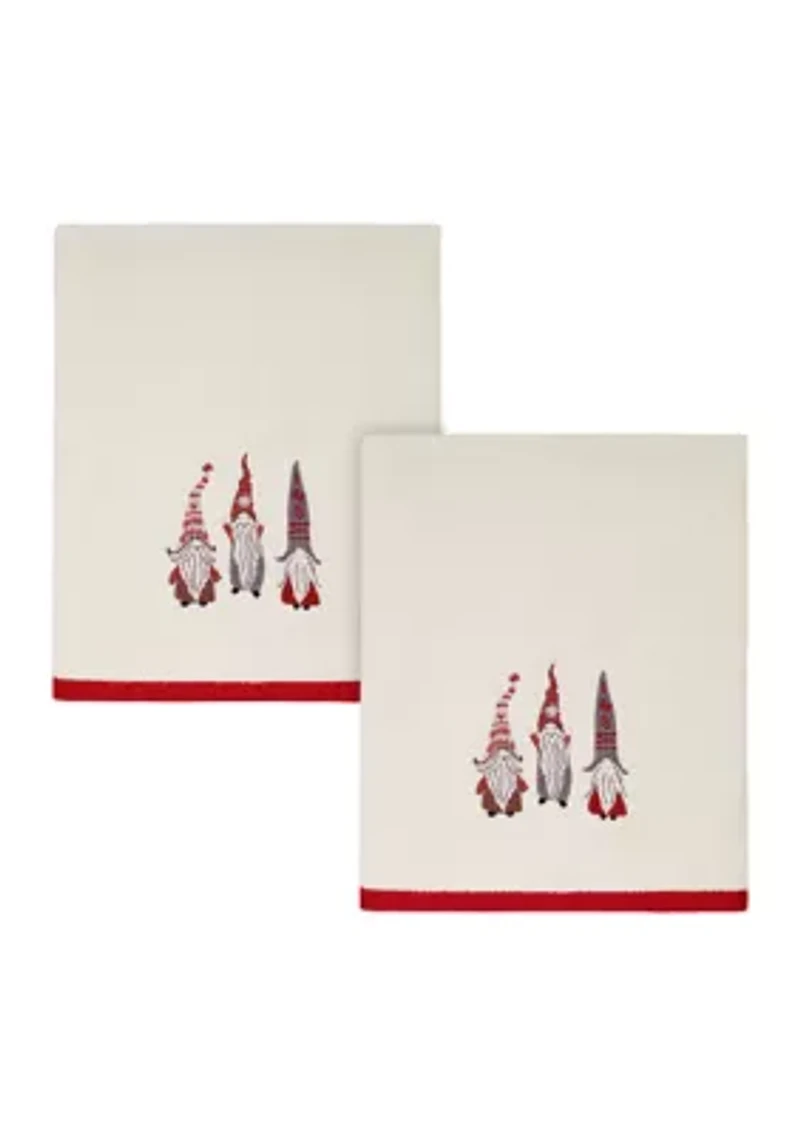 Christmas Gnomes 2 Bath Towel Set