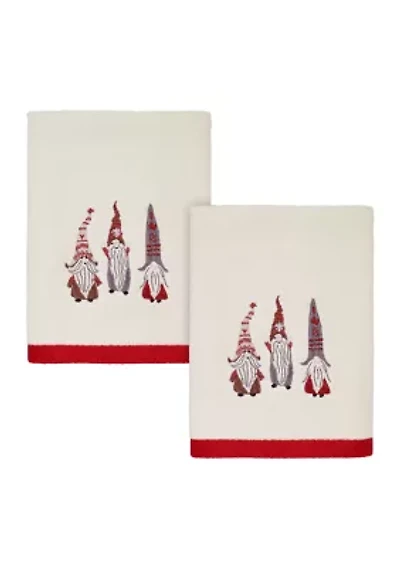 Christmas Gnomes 2 Hand Towel Set