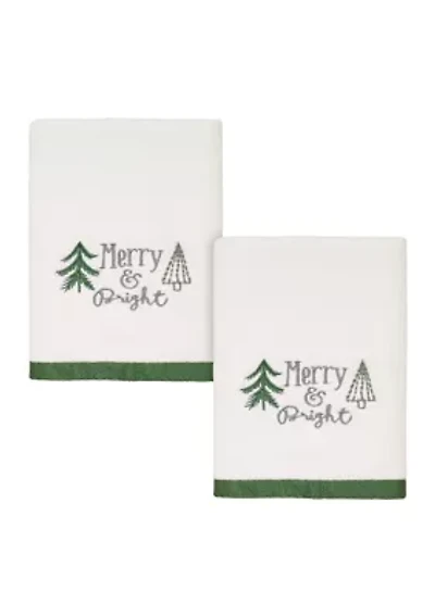 Christmas Trees 2 Hand Towel Set
