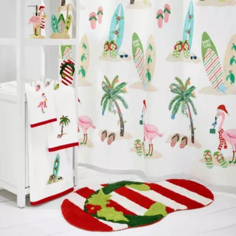 Flamingo Jingle 2-pc. Bath Towel