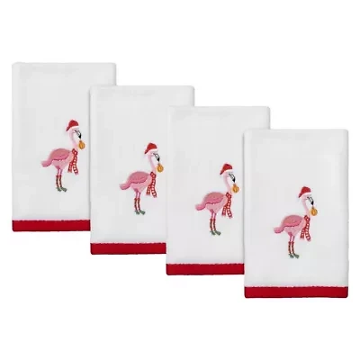 Flamingo Jingle 4-pc. Fingertip Towel