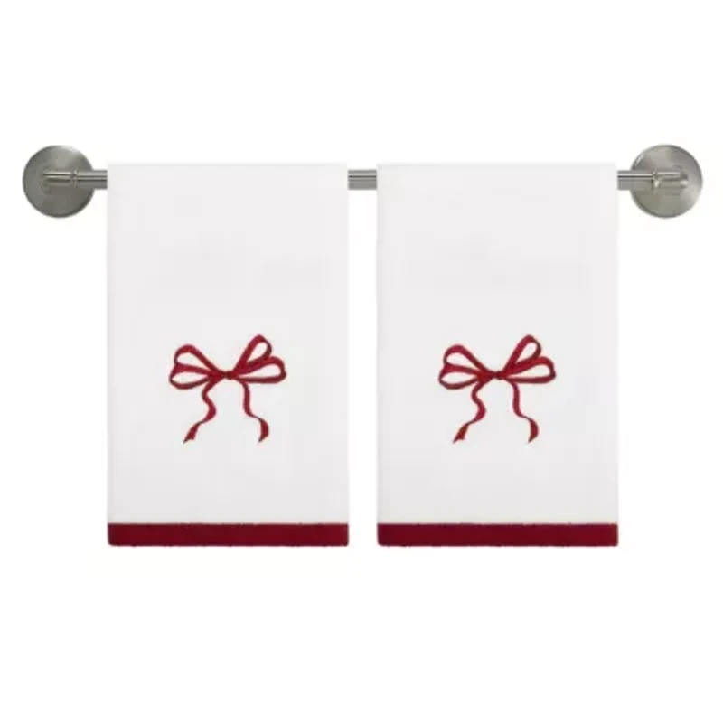 Christmas Bows Hand Towel - Set of 2