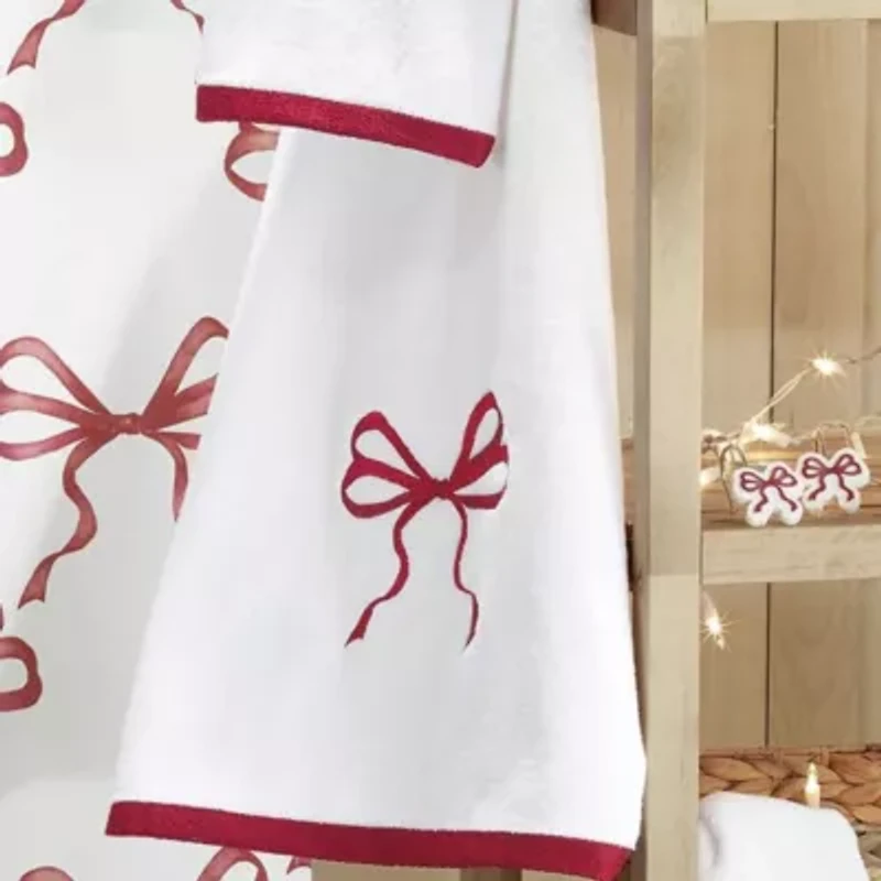 Christmas Bows Bath Towel - Set of 2
