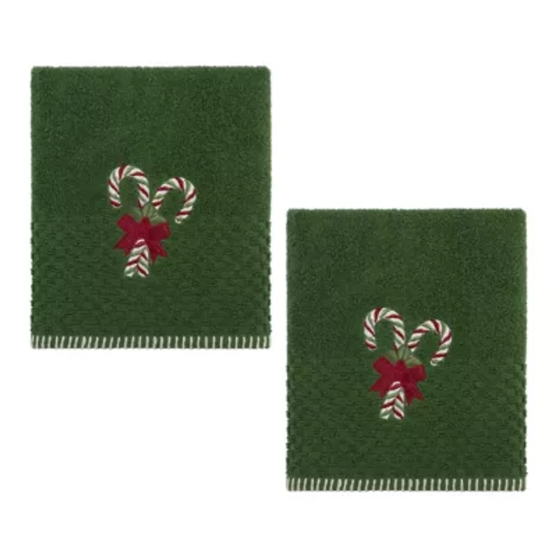 Candy Cane 2-Pack Hand Towel Set