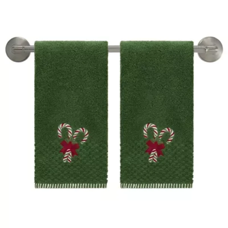Candy Cane 2-Pack Hand Towel Set