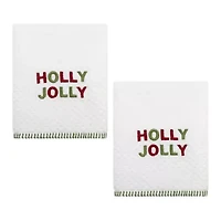 Holly Jolly 2-Pack Hand Towel Set