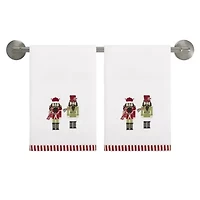 Peppermint Nutcracker Hand Towel - Set of 2