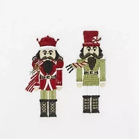 Peppermint Nutcracker Hand Towel - Set of 2