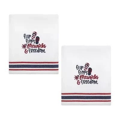 Flip Flop Flag 2-Pack Hand Towel Set