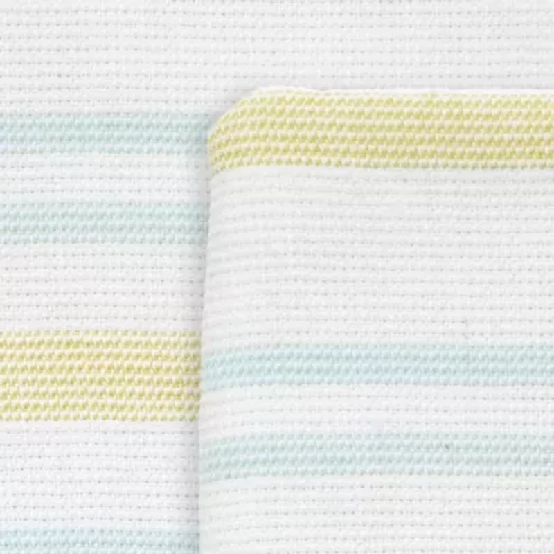 Clubhouse Stripe Aqua 2pc. Bath Towel