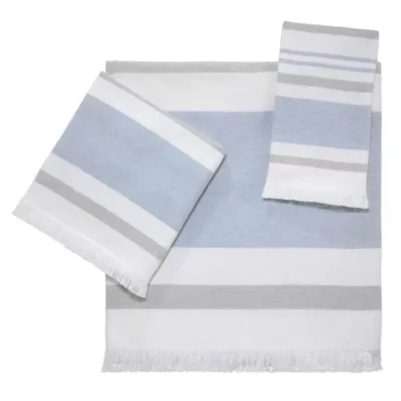 Clubhouse Stripe Blue 3pc. Towel Set