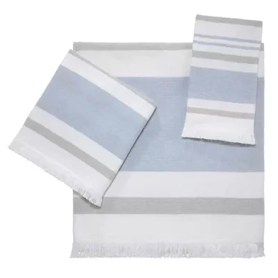 Clubhouse Stripe Blue 3pc. Towel Set