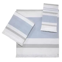 Clubhouse Stripe Blue 3pc. Towel Set