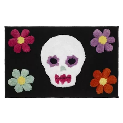Sugar Skull Bath Rug
