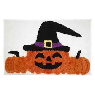 Pumpkin Witch Hat Bath Rug