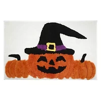 Pumpkin Witch Hat Bath Rug