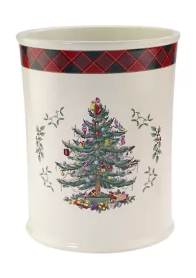 Tree Tartan Wastebasket