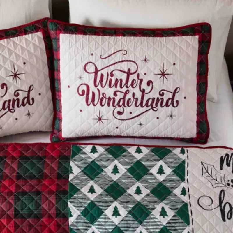 Patchwork Plaid Full/Queen Quilt Set