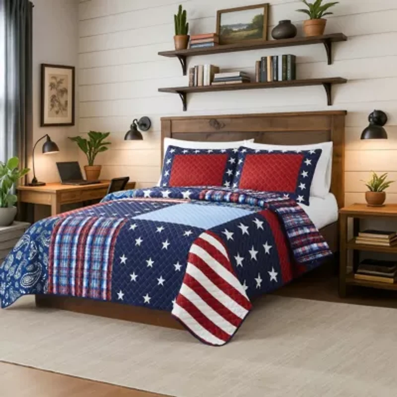 Americana Reversible Quilt Set