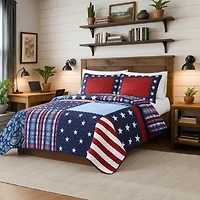 Americana Reversible Quilt Set