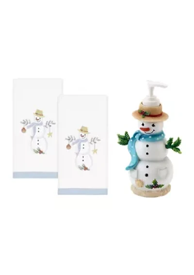 Coastal Snowman LP/2 Fingertip Towels
