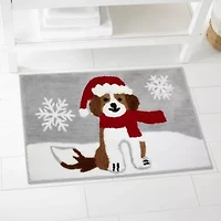 Puppy Santa Rug