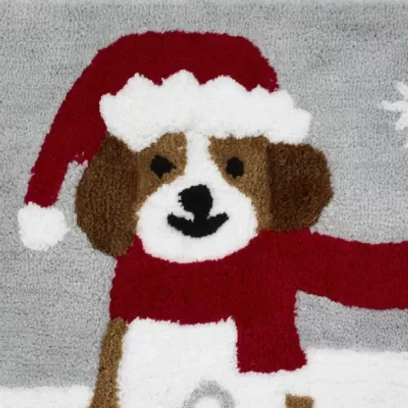 Puppy Santa Rug