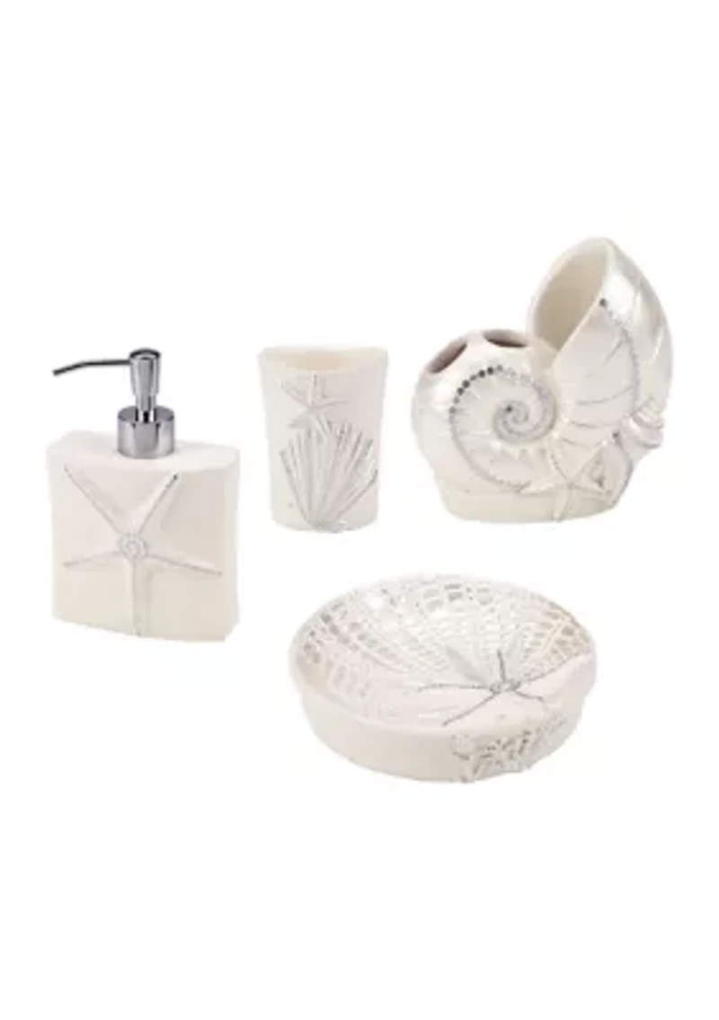 Sequin Shells Bath Accessories Set