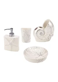 Sequin Shells Bath Accessories Set