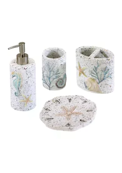 Coastal Terrazzo Bath Accessories Set