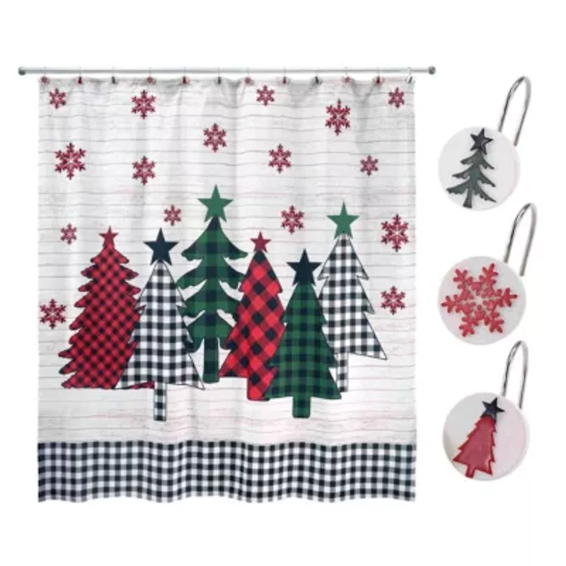 Tis the Season Shower Curtain and Hook Set