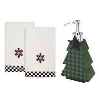 Avanti Tis the Season Lotion Pump and Fingertip Towel Set