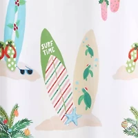 Flamingo Jingle Shower Curtain and Hook Set