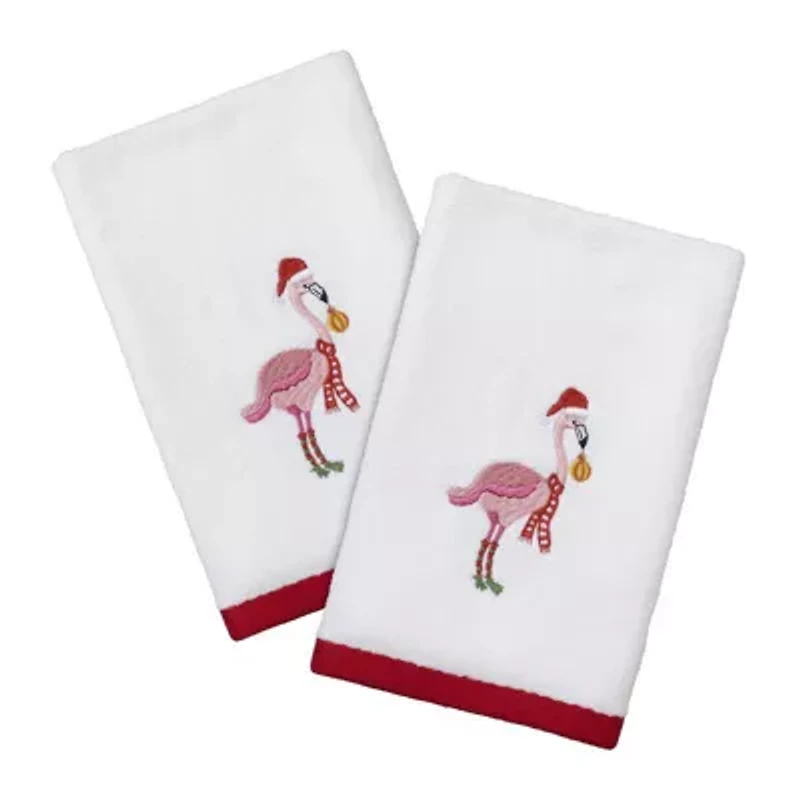 Avanti Flamingo Jingle Lotion Pump and Fingertip Towel Set