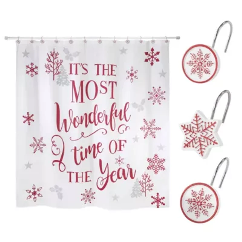 Sparkle Shower Curtain and Hook Set