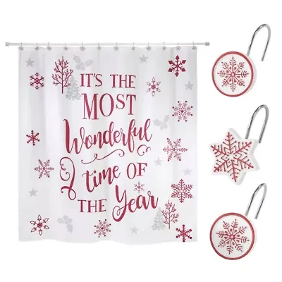 Sparkle Shower Curtain and Hook Set