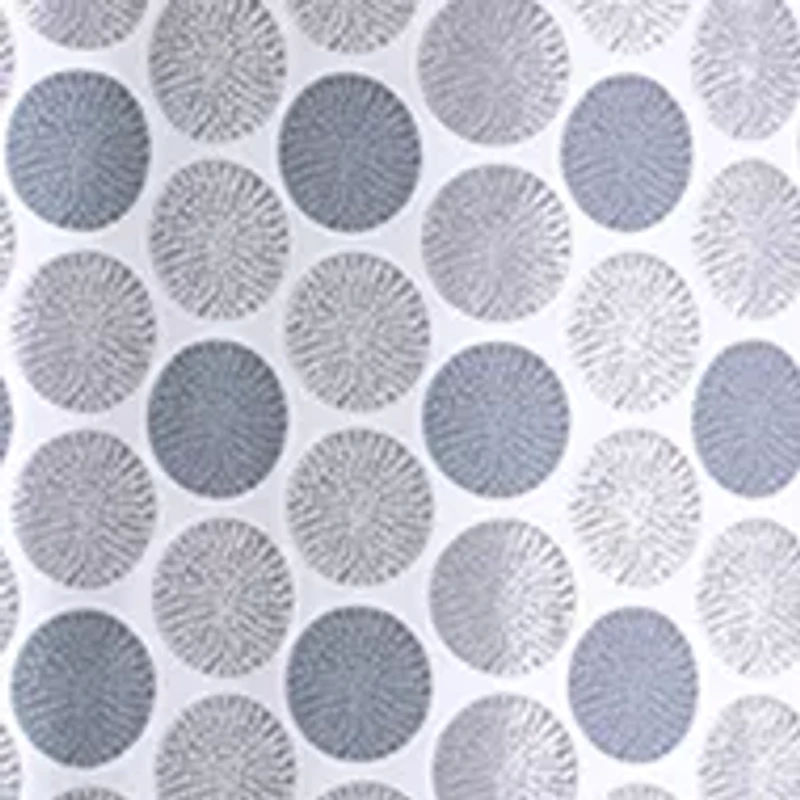 Dotted Circles Shower Curtain-Hooks Set