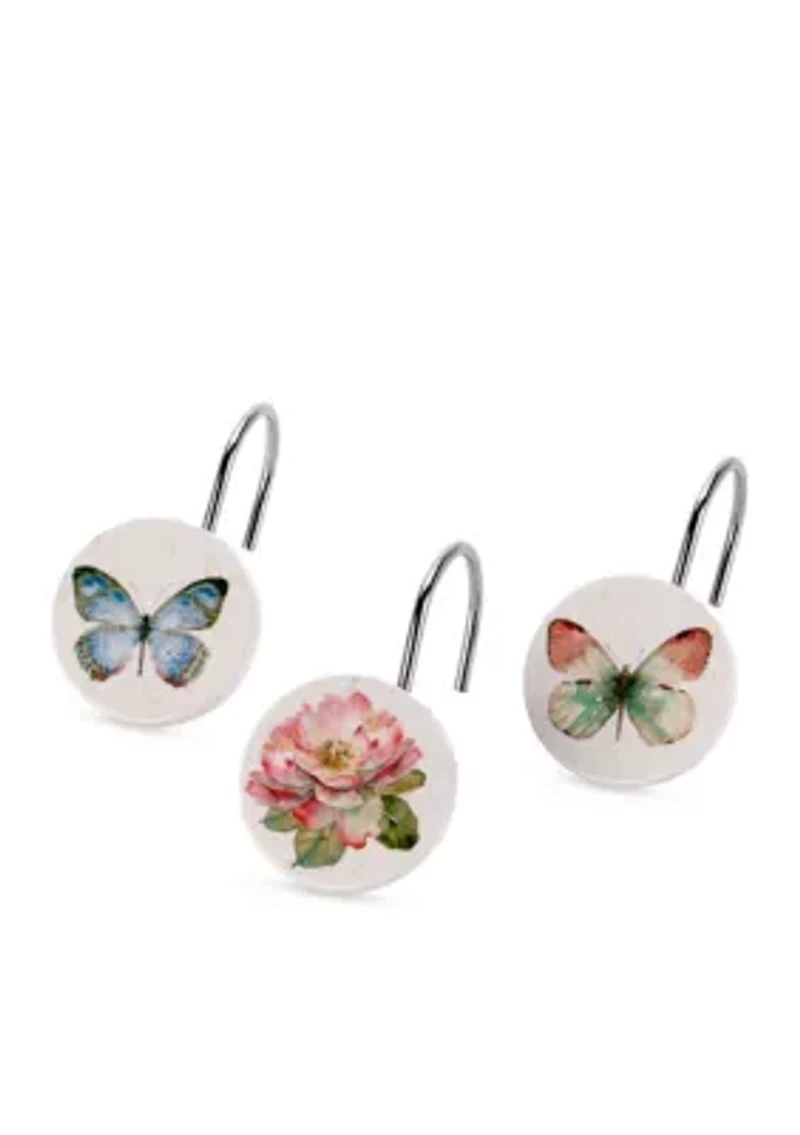 Butterfly Garden Shower Hooks
