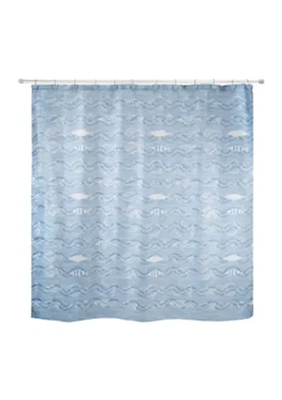 Blue Fin Bay Shower Curtain