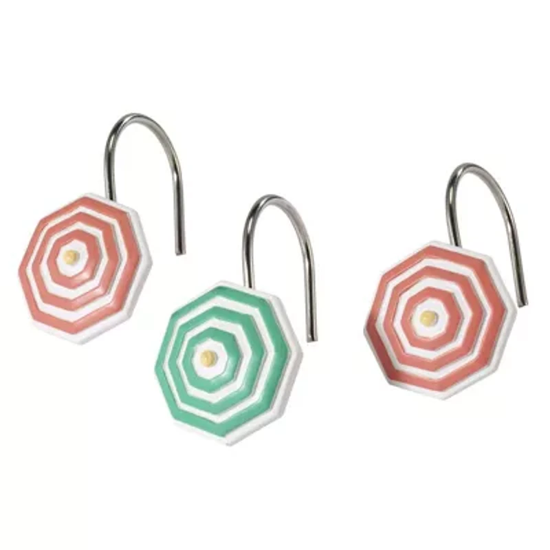 Flamingo Paradise Shower Curtain and Hooks Set